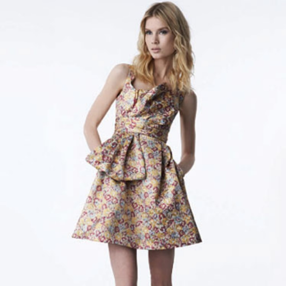 NWT Brocade Tie Dress in Floral Print